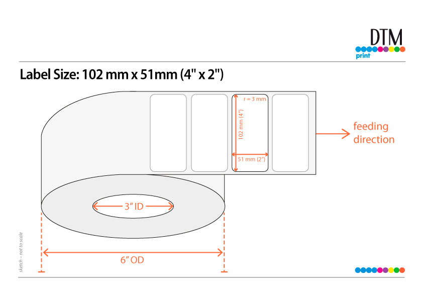 DTM EcoTec Poly Clear Gloss R90 4" x 2", 3"/6" Dia